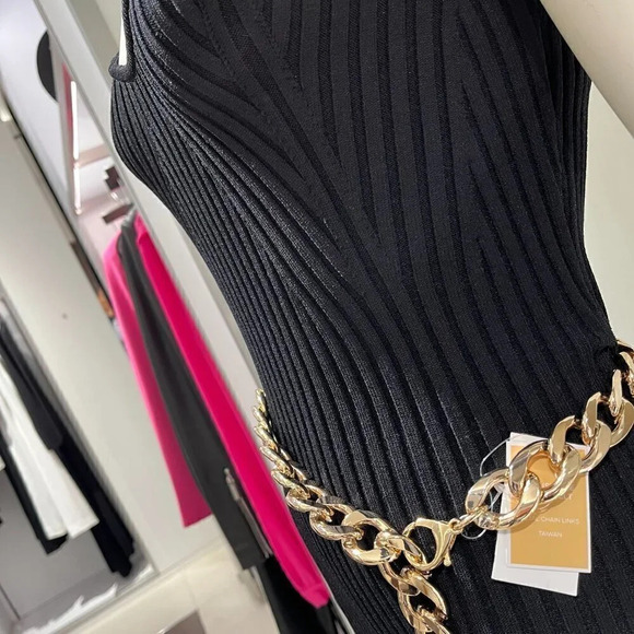 Michael Kors  Logo Gold-Tone Chain-Link Belt  S/M - Picture 6 of 7